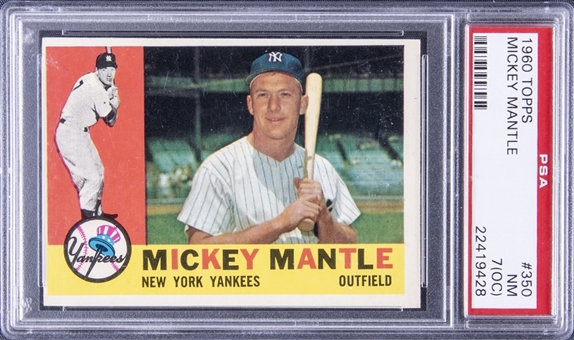 1960 Topps #350 Mickey Mantle - PSA NM 7 (OC)